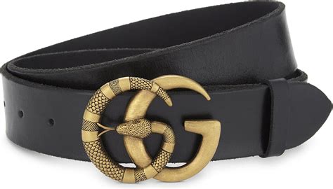 gucci mens belt snake|black leather snake Gucci belt.